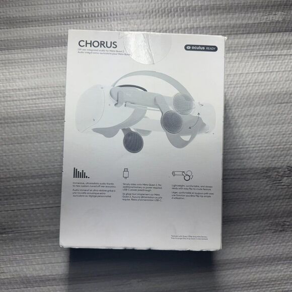 Logitech - Chorus VR Off-Ear Integrated Audio for Meta Quest 2 - White - New - Picture 2 of 2